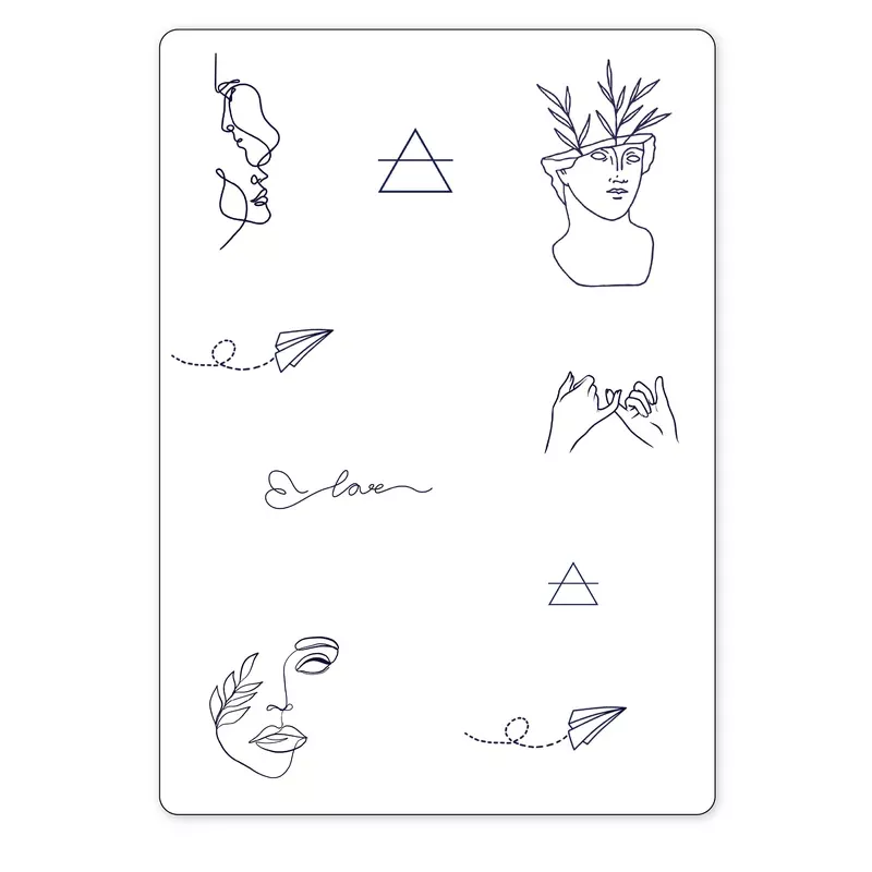 (10 Tattoos) Minimalist – Semi-Permanent Tattoos