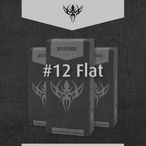 12-flat-precision-tattoo-needles-box-50 #12 Flat Precision Tattoo Needles - Box of 50