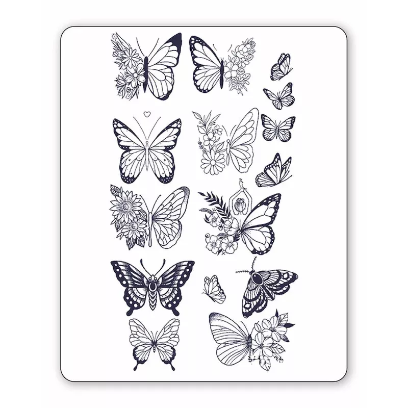 12-tattoos-butterfly-garden-semi-permanent-tattoos (12 Tattoos) Butterfly Garden – Semi-Permanent Tattoos