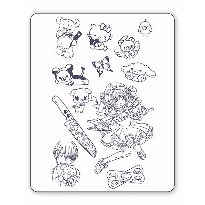 12-tattoos-hello-kitty-girl-semi-permanent-tattoos (12 Tattoos) Hello Kitty Girl – Semi-Permanent Tattoos