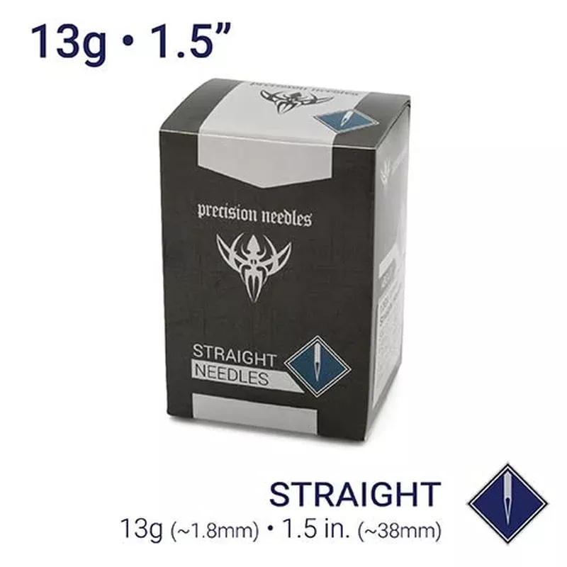 13g-sterilized-1-5-body-piercing-needlesbox-100 13g Sterilized 1.5″ Body Piercing NeedlesBox of 100