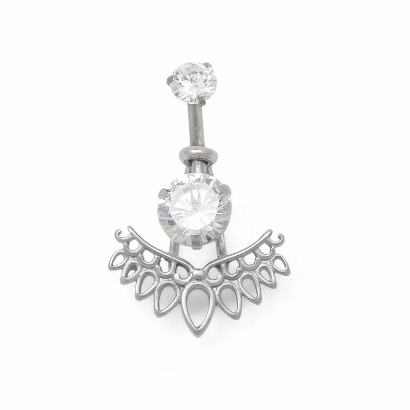 14g-3-8-silver-wing-belly-button-ring 14g 3/8″ Silver Wing Belly Button Ring