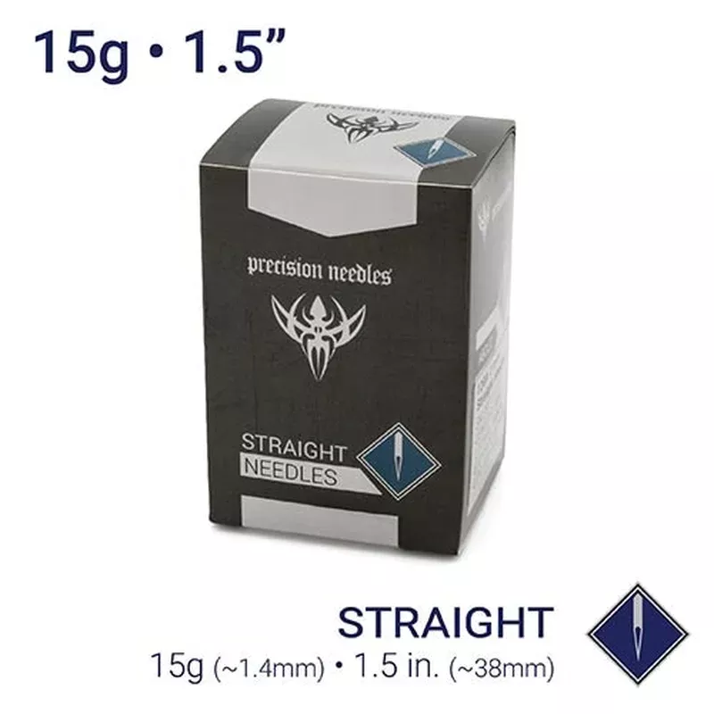 15g-sterilized-1-5-body-piercing-needlesbox-100 15g Sterilized 1.5″ Body Piercing NeedlesBox of 100