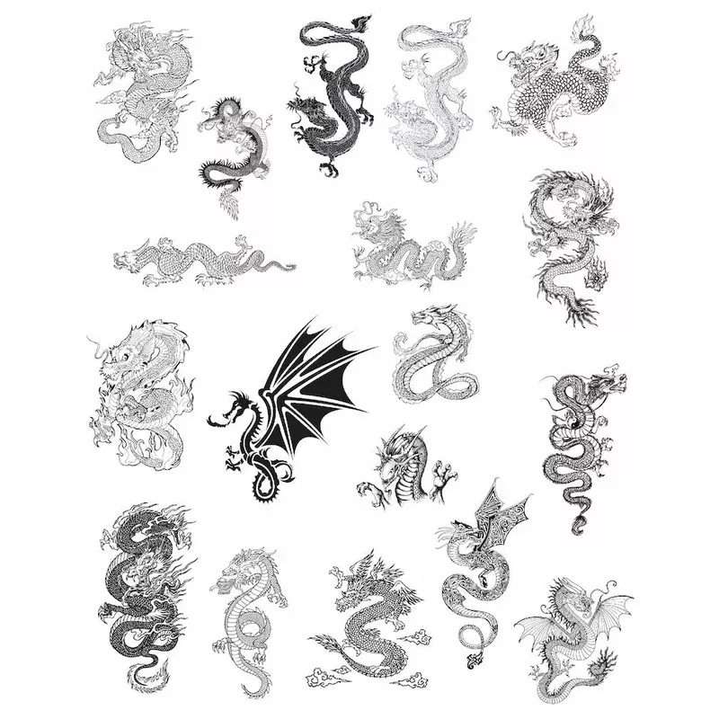 (17 tattoos) Dragons Pack