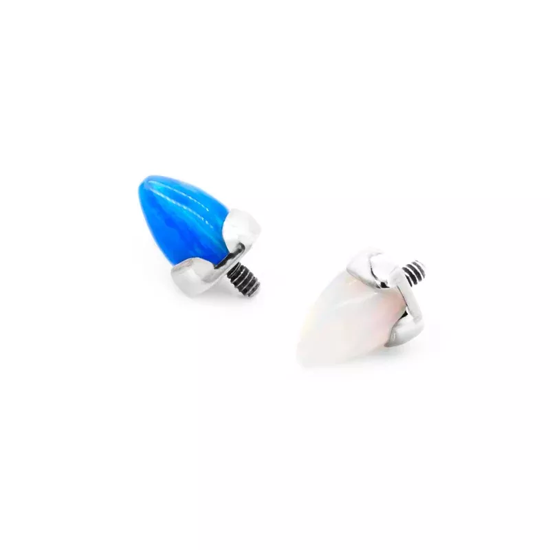 18g16g-internally-threaded-titanium-opal-cone-toppick-sizeprice-per-1 18g16g Internally Threaded Titanium Opal Cone TopPick SizePrice Per 1