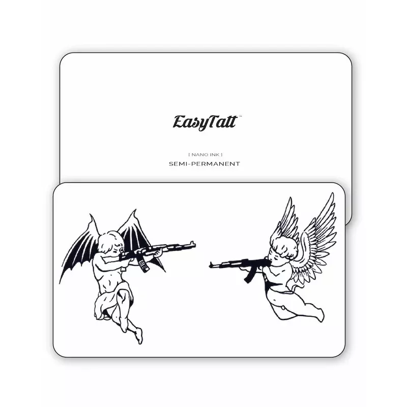 2-tattoos-good-vs-evil-semi-permanent-tattoo (2 Tattoos) Good vs Evil – Semi-Permanent Tattoo