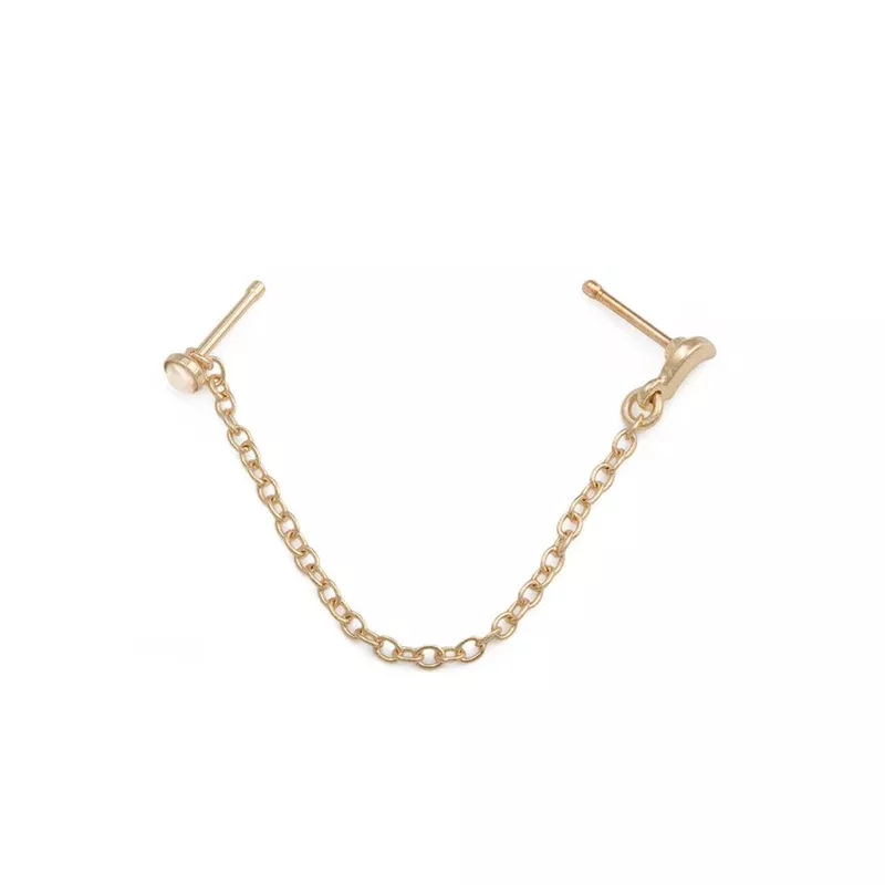 20g-1-4-pvd-gold-celestial-magic-nose-bones-with-chain 20g 1/4 PVD Gold Celestial Magic Nose Bones with Chain