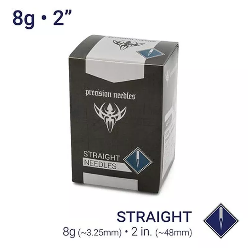 8g-sterilized-2-body-piercing-needlesbox-50 8g Sterilized 2″ Body Piercing NeedlesBox of 50