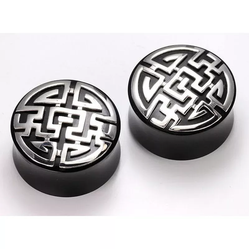 925-ancient-silver-cap-on-double-flared-horn-organic-plug-10mm-24mm-price-per-1 .925 ANCIENT Silver Cap on a Double Flared Horn Organic Plug 10mm-24mm – Price Per 1