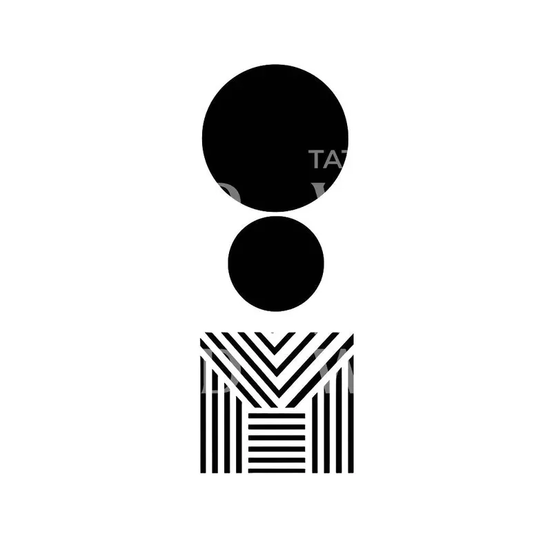 abstract-geometric-composition-tattoo-design Abstract Geometric Composition Tattoo Design