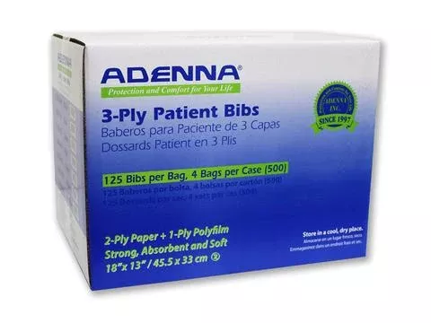 adenna-3-ply-patient-bib-black Adenna 3 ply Patient Bib - Black