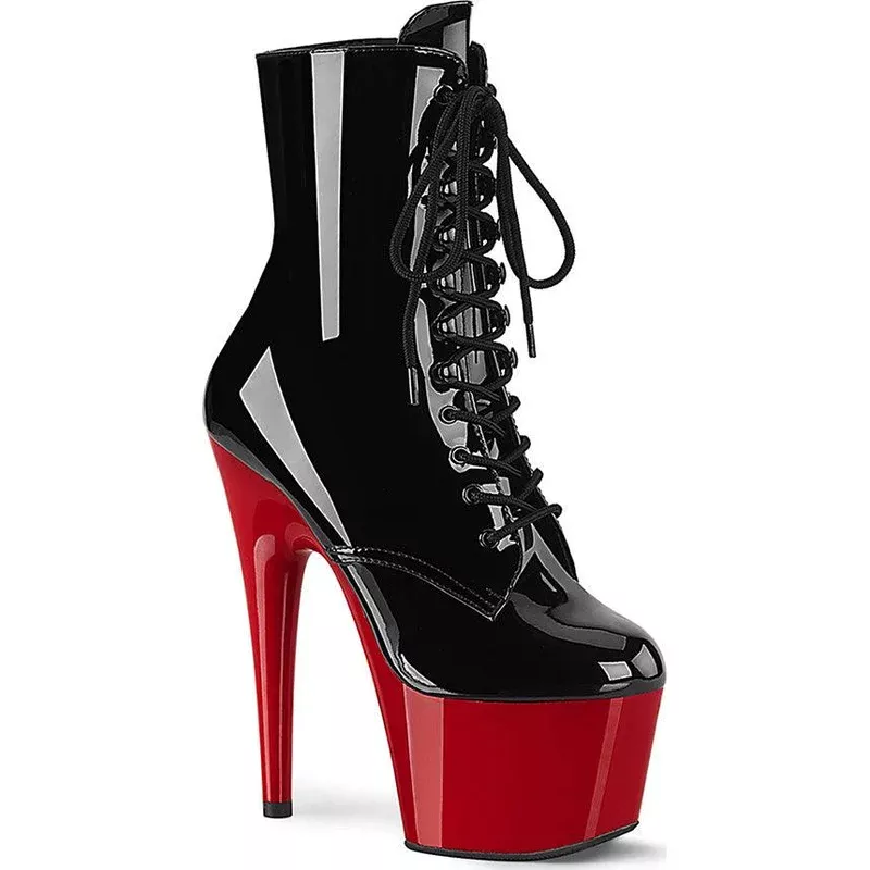 ADORE-1020 [Black Pat/Red] | PLATFORM BOOTS [PREORDER]