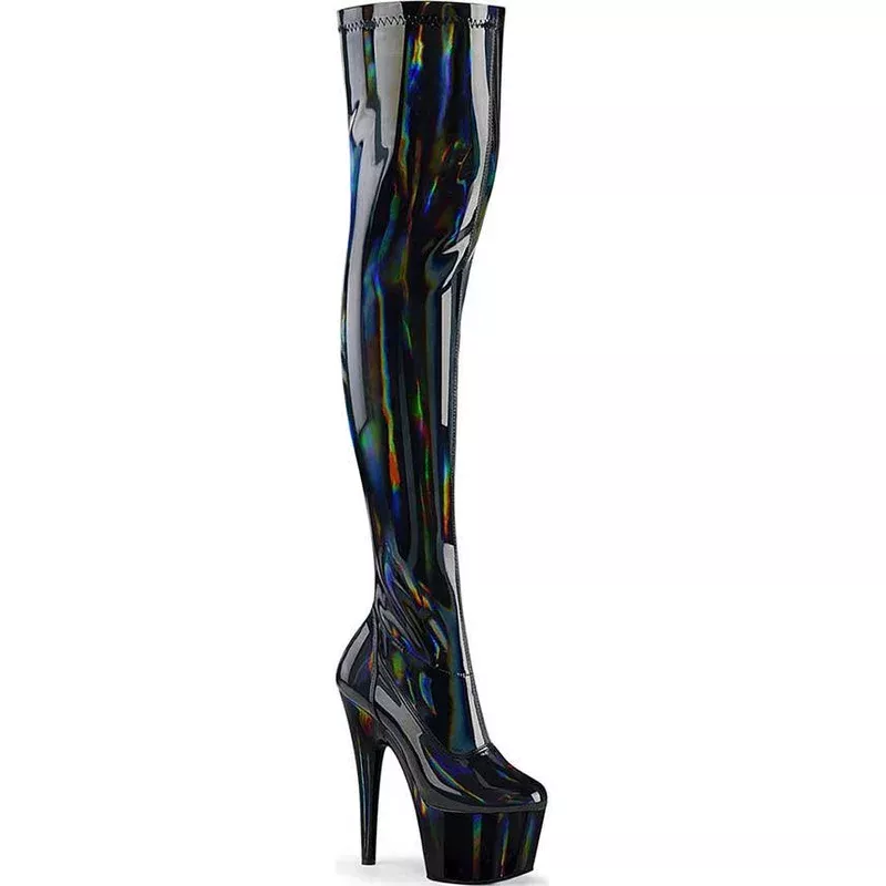 ADORE-3000HWR [Black Holo] | PLATFORM BOOTS [PREORDER]