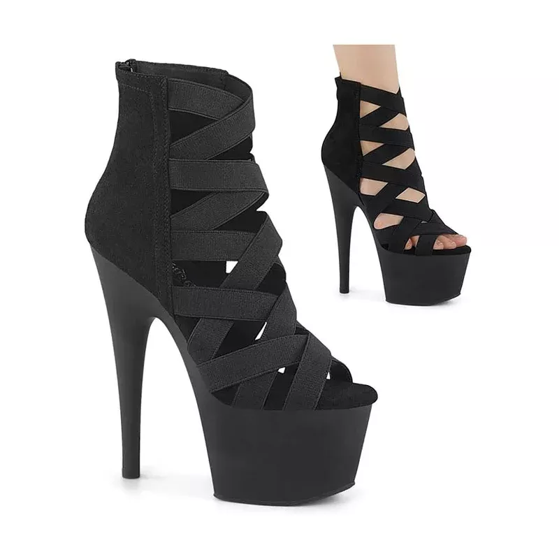 ADORE-700-24 [Black Elastic] | HEELS [PREORDER]