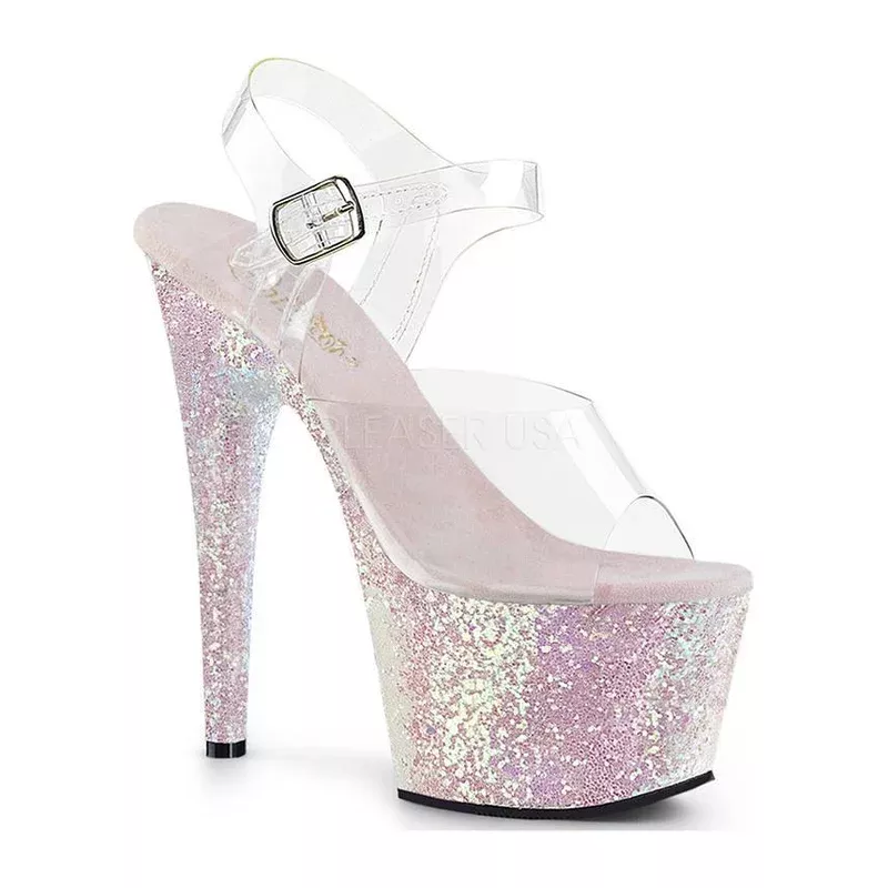 ADORE-708LG [Opal Multi Glitter] | PLATFORM HEELS [PREORDER]