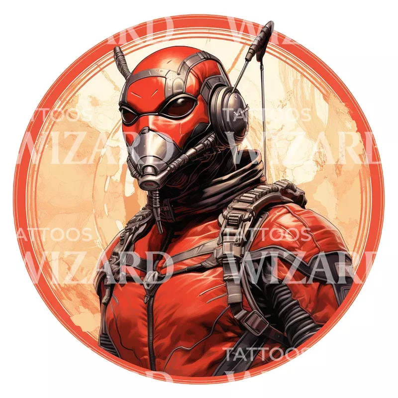 antman-marvel-inspired-tattoo-design Antman Marvel Inspired Tattoo Design