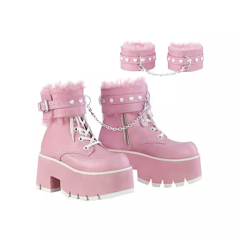 ASHES-57 [Baby Pink] | PLATFORM BOOTS [PREORDER]*