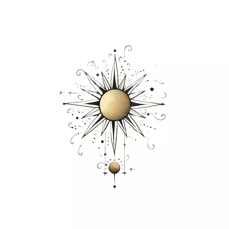 astronomy-sun-tattoo-design Astronomy Sun Tattoo Design