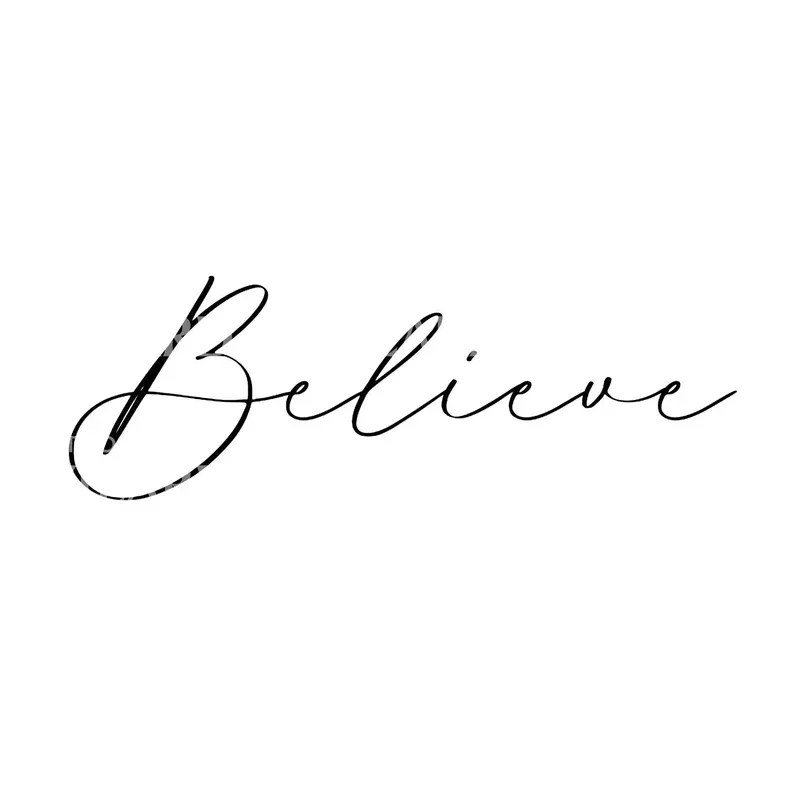 believe-fineline-lettering-tattoo-design Believe Fineline Lettering Tattoo Design