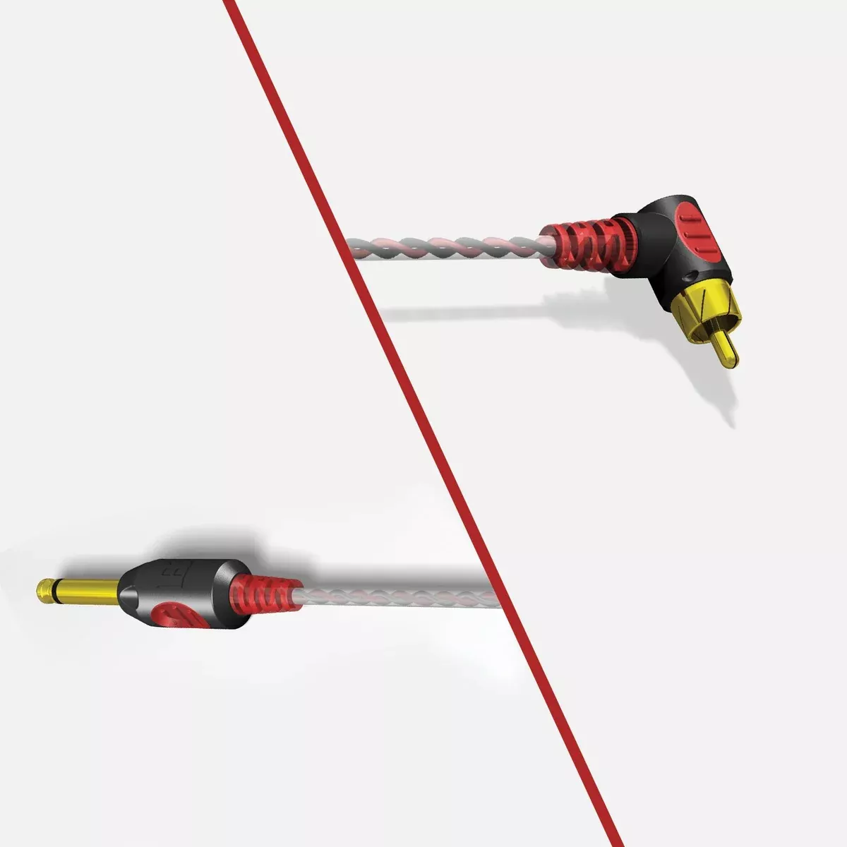 bishop-premium-90-degree-rca-cord-7ft Bishop Premium 90 Degree RCA Cord - 7ft