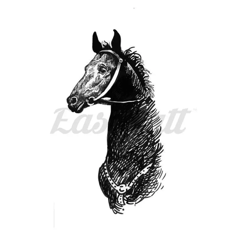 black-horse-temporary-tattoo Black Horse – Temporary Tattoo