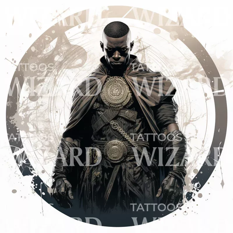 blade-marvel-inspired-tattoo-design Blade Marvel Inspired Tattoo Design