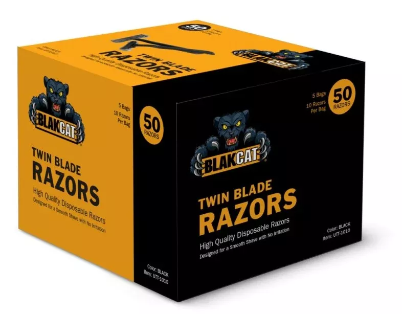blakcat-twin-blade-razor-50-razors-box BLAKCAT Twin Blade Razor, 50 razors/box