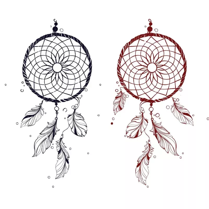 blue-red-dreamcatcher-temporary-tattoo Blue and Red Dreamcatcher – Temporary Tattoo