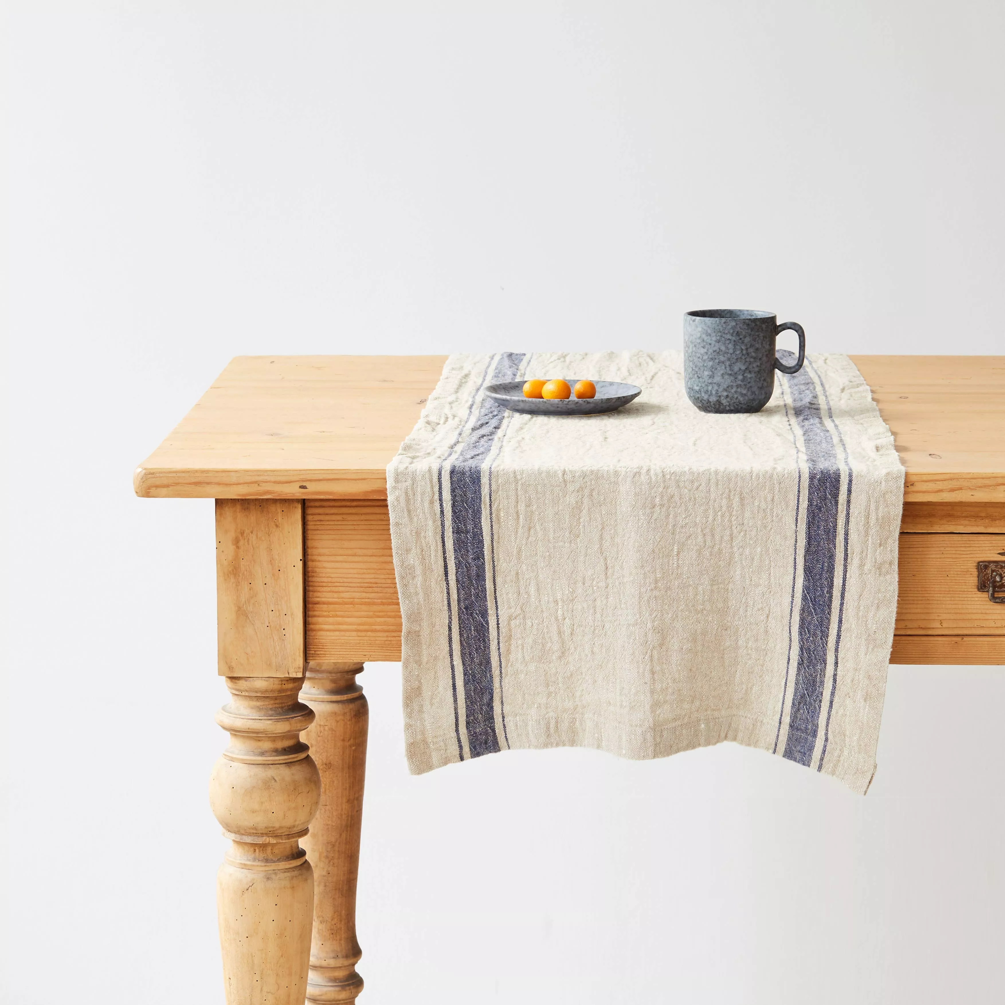 blue-stripe-vintage-linen-table-runner Blue Stripe Vintage Linen Table Runner