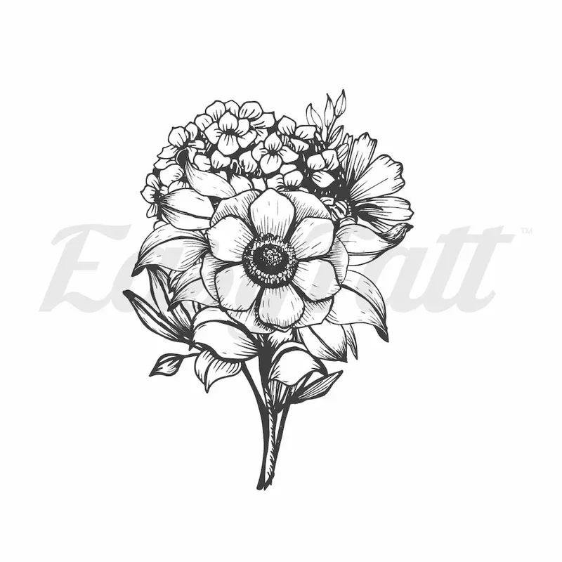 bouquet-temporary-tattoo Bouquet – Temporary Tattoo