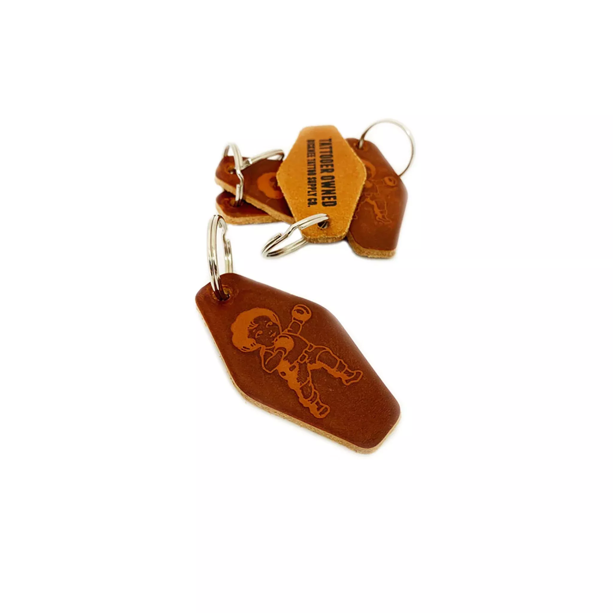Boxer Girl Leather Key Chain