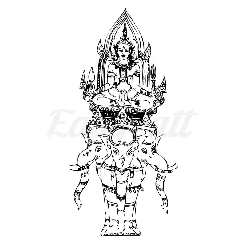 buddha-elephant-temporary-tattoo Buddha Elephant – Temporary Tattoo