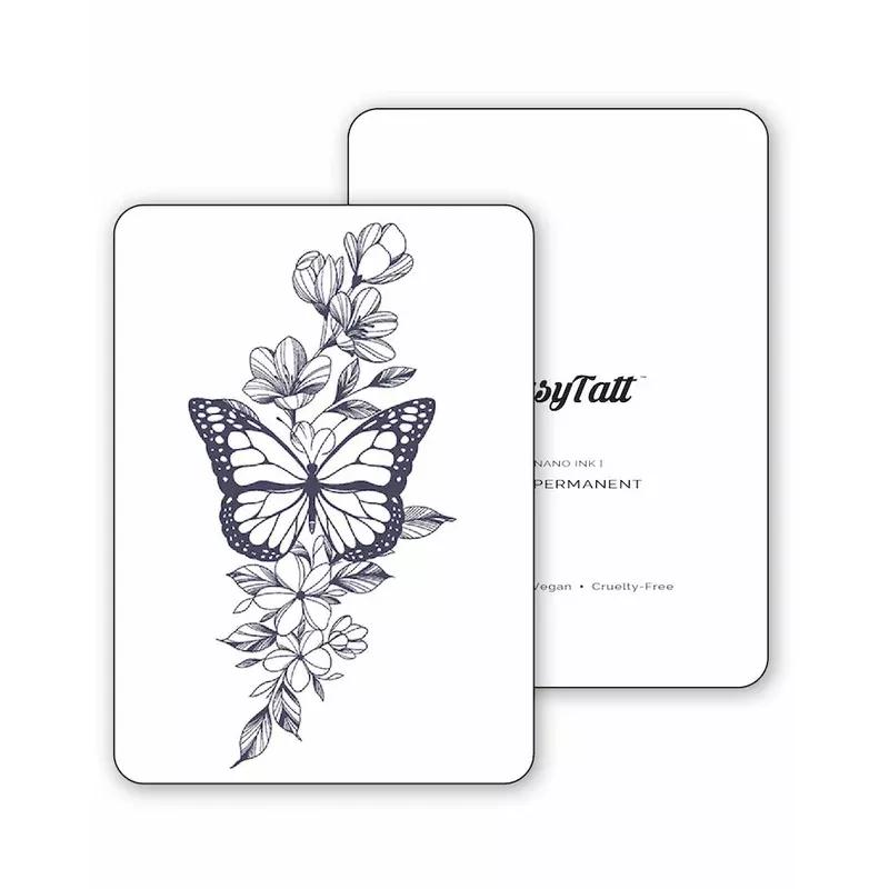 butterfly-flower-semi-permanent-tattoo Butterfly Flower – Semi-Permanent Tattoo