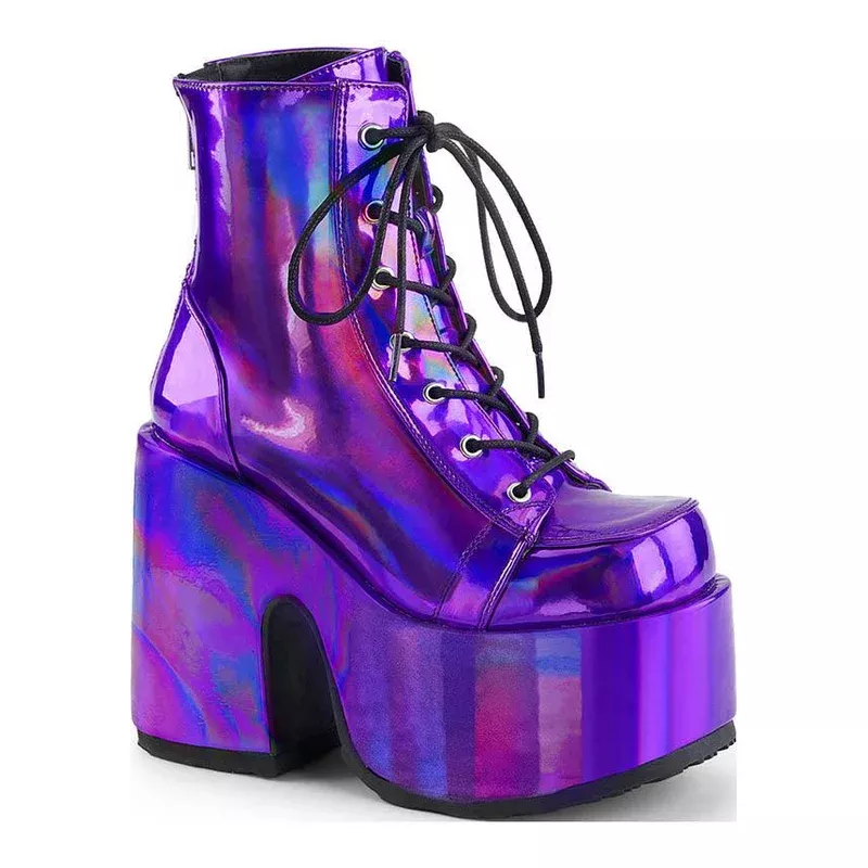 CAMEL-203 [Purple Holo] | PLATFORM BOOTS [PREORDER]