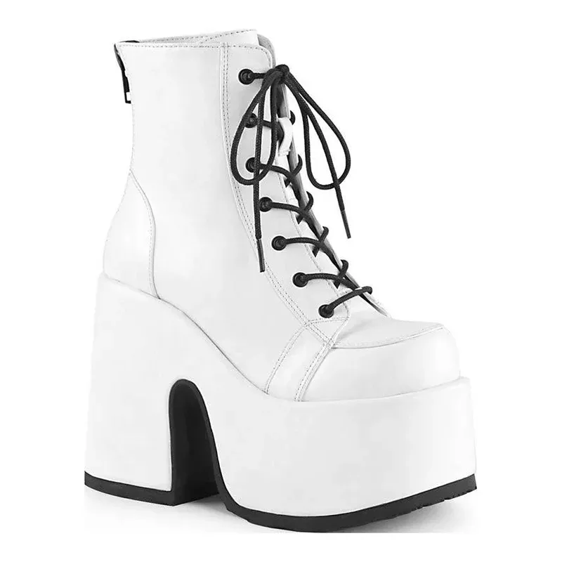 CAMEL-203 [White] | PLATFORM BOOTS [PREORDER]