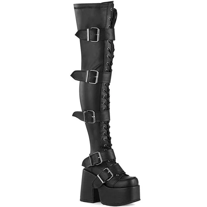 CAMEL-305 [Black] | PLATFORM BOOTS [PREORDER]