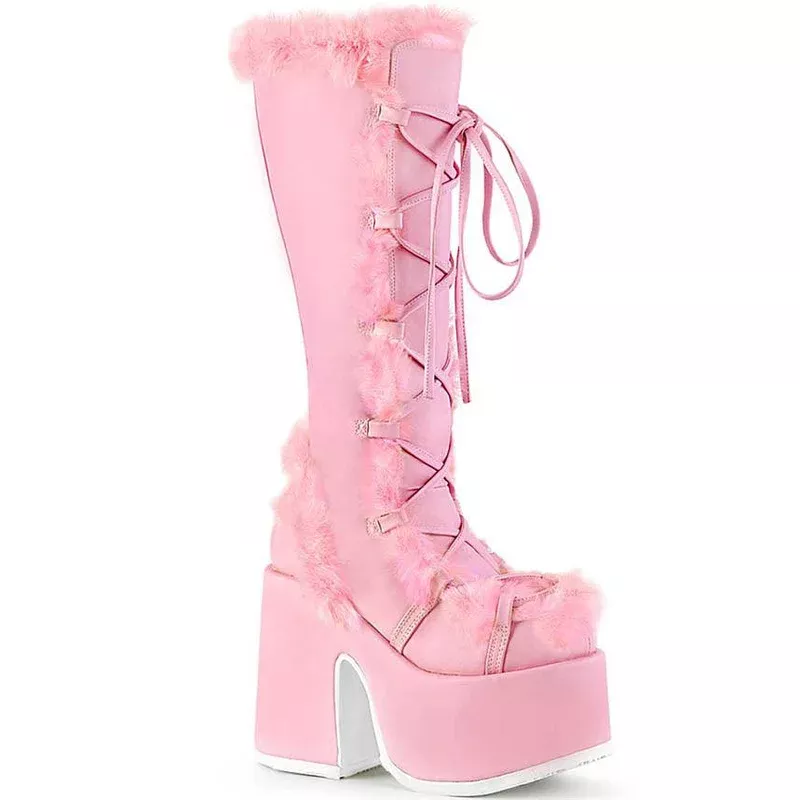 CAMEL-311 [Pastel Pink] | PLATFORM BOOTS [PREORDER]