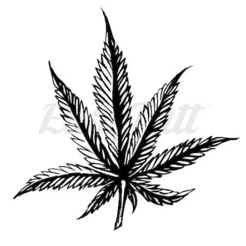 Cannabis Leaf – Temporary Tattoo