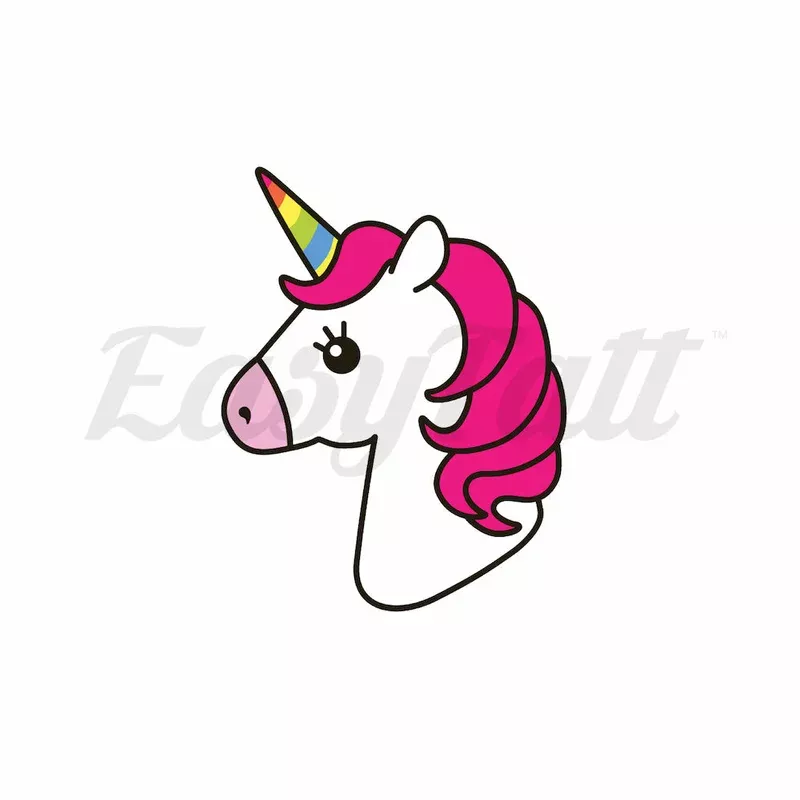 cartoon-unicorn-temporary-tattoo Cartoon Unicorn – Temporary Tattoo