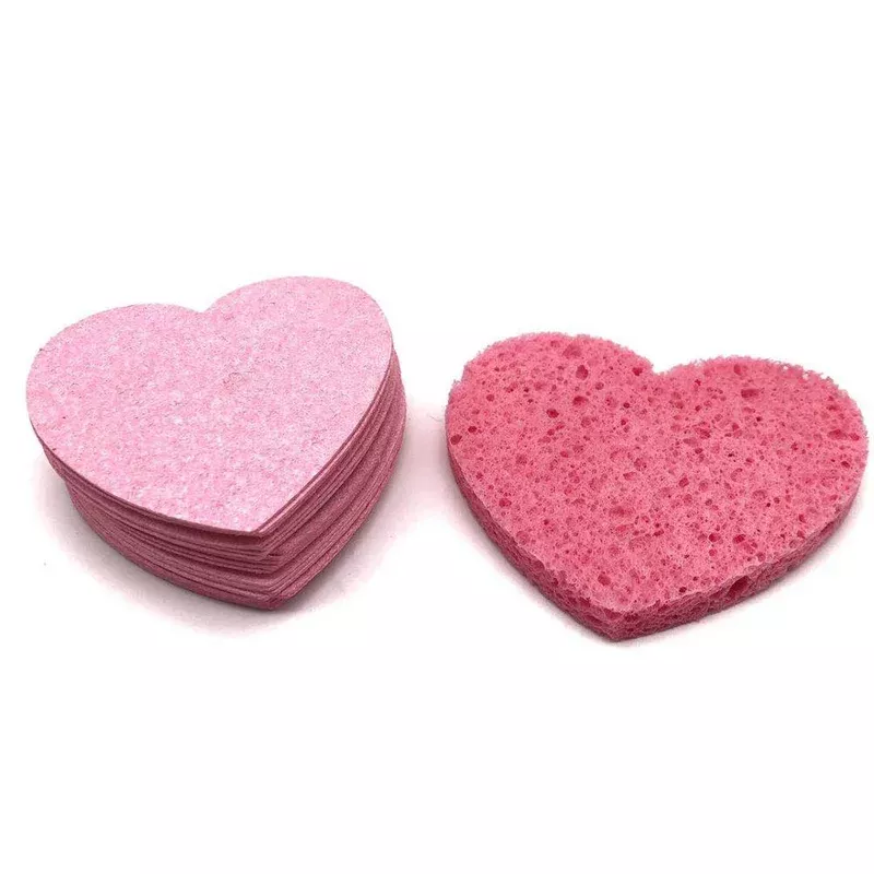 cellulose-pink-heart-compressed-sponge Cellulose Pink Heart Compressed Sponge