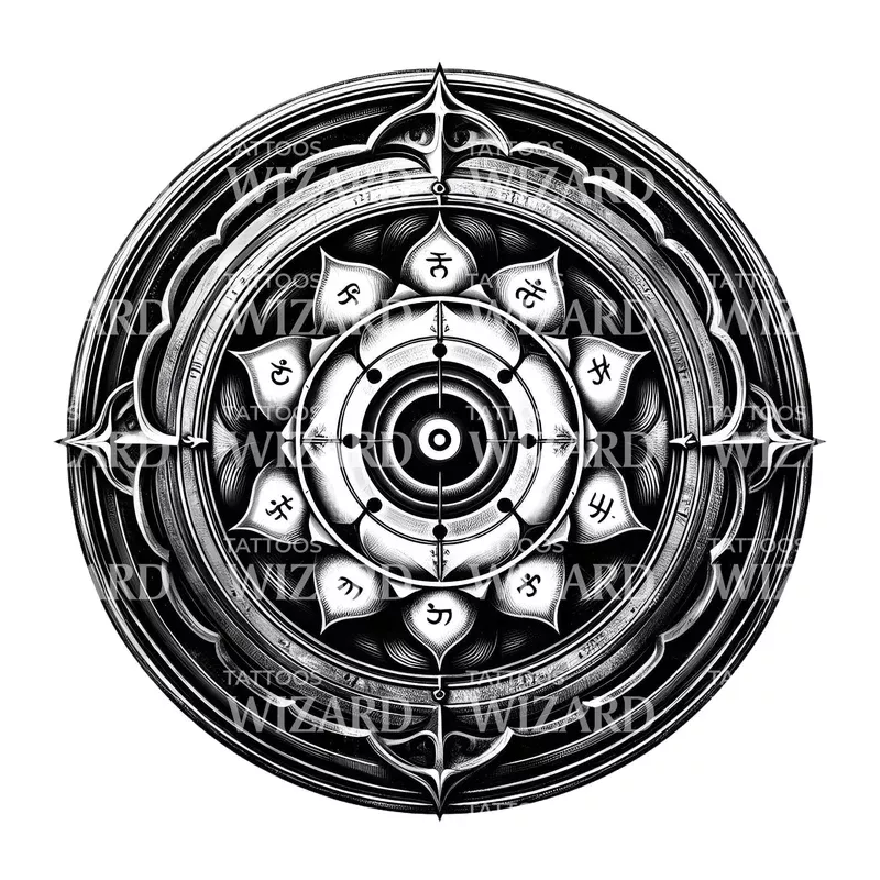 Chakra Of The Luck Tattoo Design