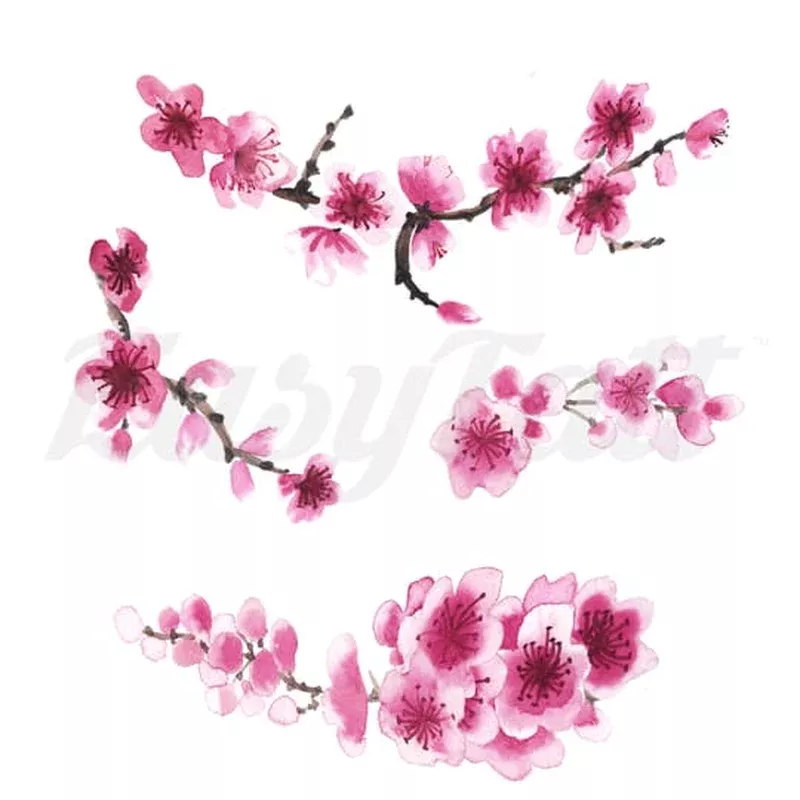 cherry-blossoms-5-temporary-tattoos Cherry Blossoms # 5 – Temporary Tattoos
