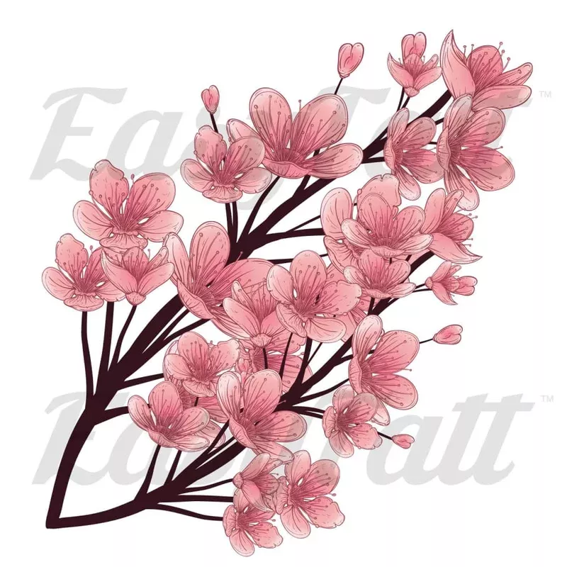 cherry-blossoms-temporary-tattoo Cherry Blossoms – Temporary Tattoo