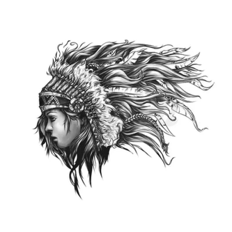 child-in-native-american-feather-headress-temporary-tattoo Child in Native American Feather Headress – Temporary Tattoo