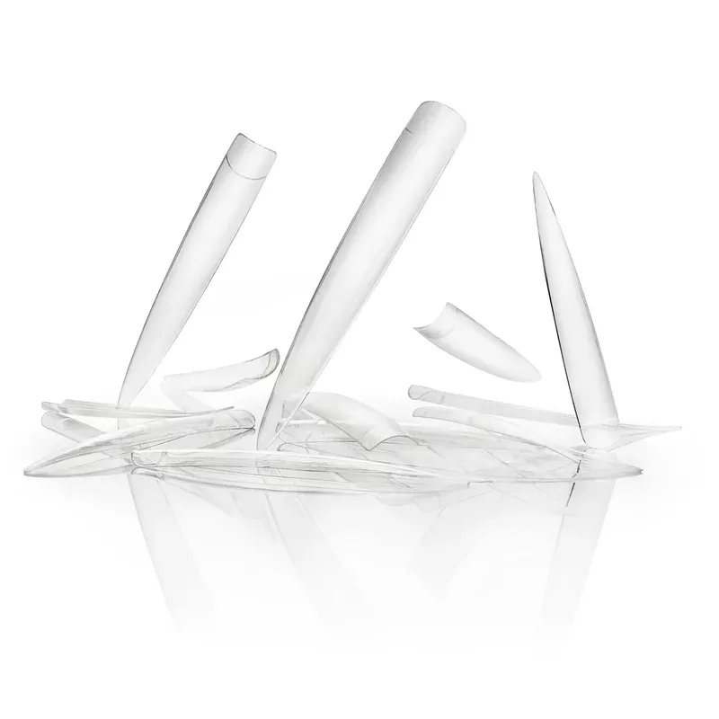 Clear stiletto fantasy tips 10pc