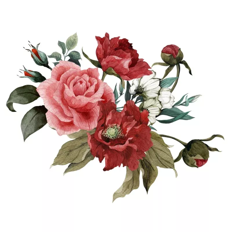 Coloured Roses # 2 – Temporary Tattoo