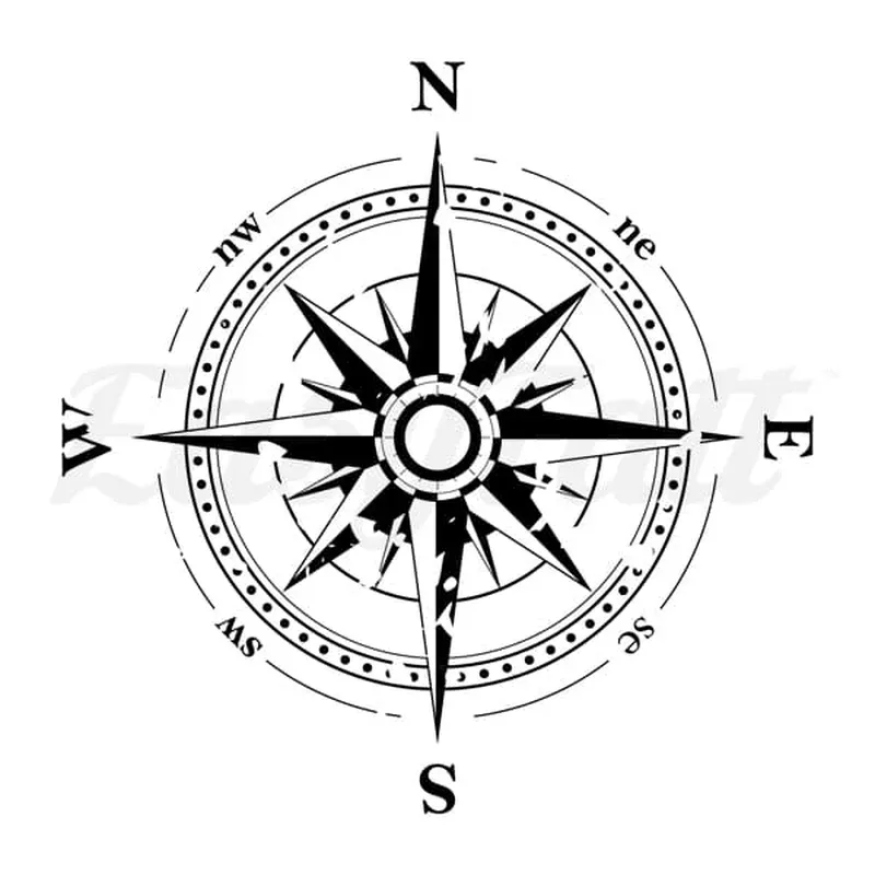 Compass # 14 – Temporary Tattoo