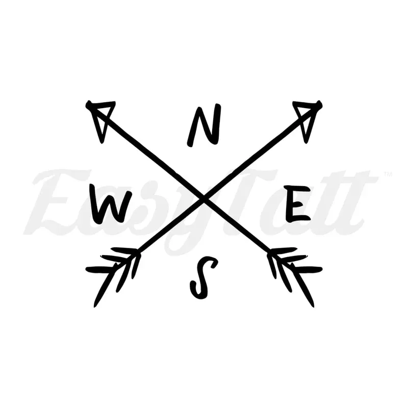 compass-arrows-temporary-tattoo Compass Arrows – Temporary Tattoo