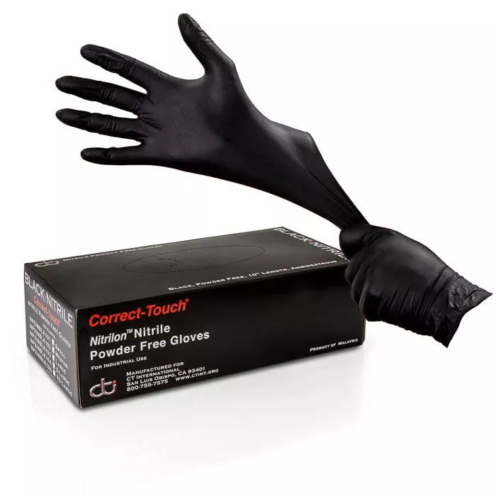 correct-touch-nitrile-disposable-examination-gloves-black-5-mil Correct-Touch Nitrile Disposable Examination Gloves - Black (5 Mil)