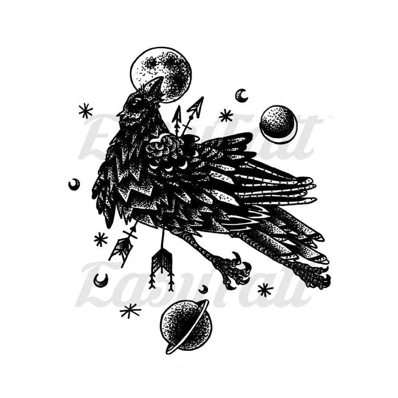 Cosmos Crow – Temporary Tattoo